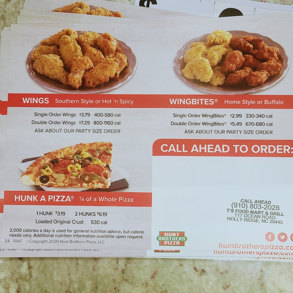 Ts Food Mart | restaurant | 717 Ocean Rd, Holly Ridge, NC 28445, USA | 9108032028 OR +1 910-803-2028