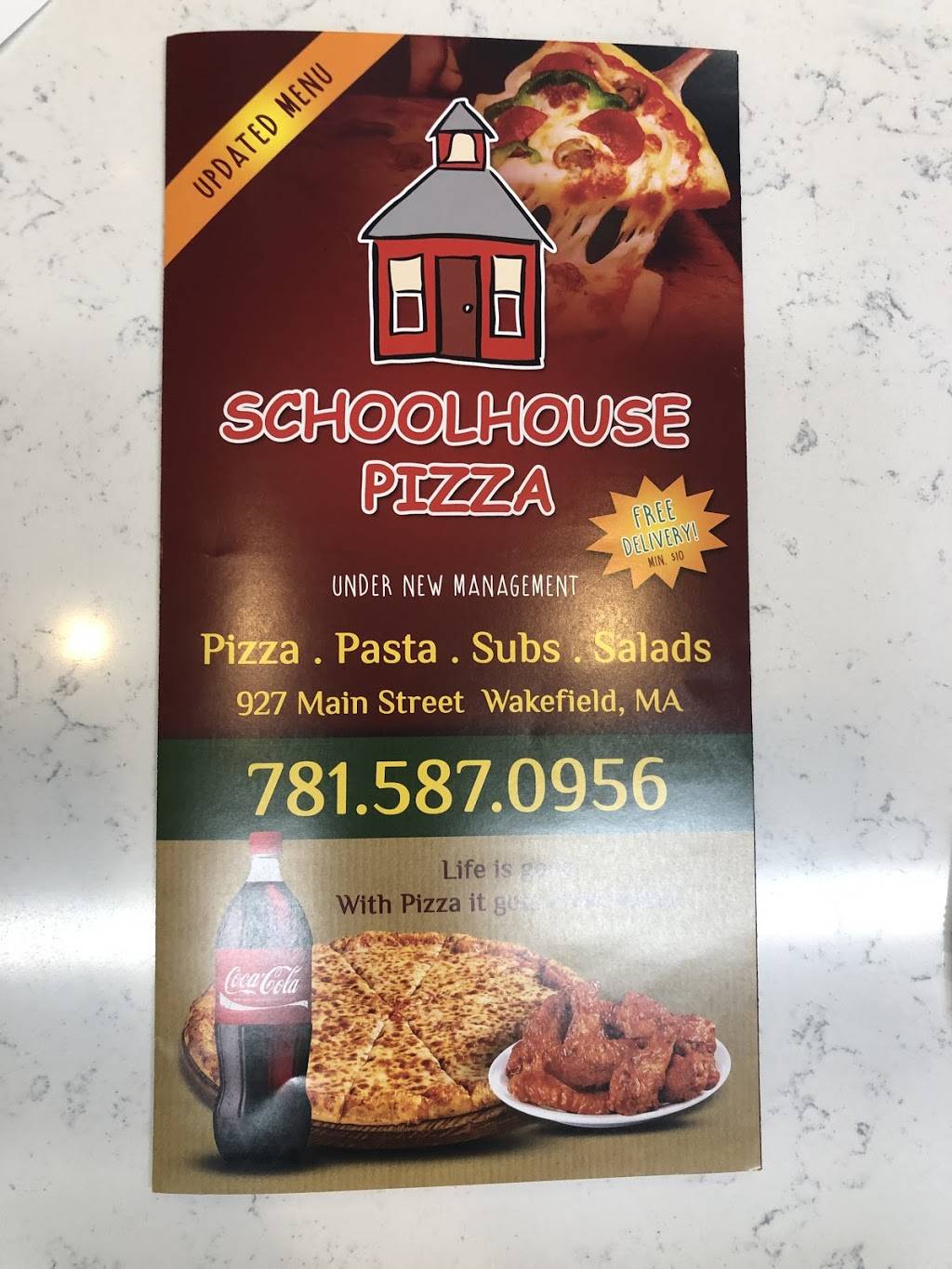 SchoolHouse Pizza | restaurant | 927 Main St, Wakefield, MA 01880, USA | 7815870956 OR +1 781-587-0956