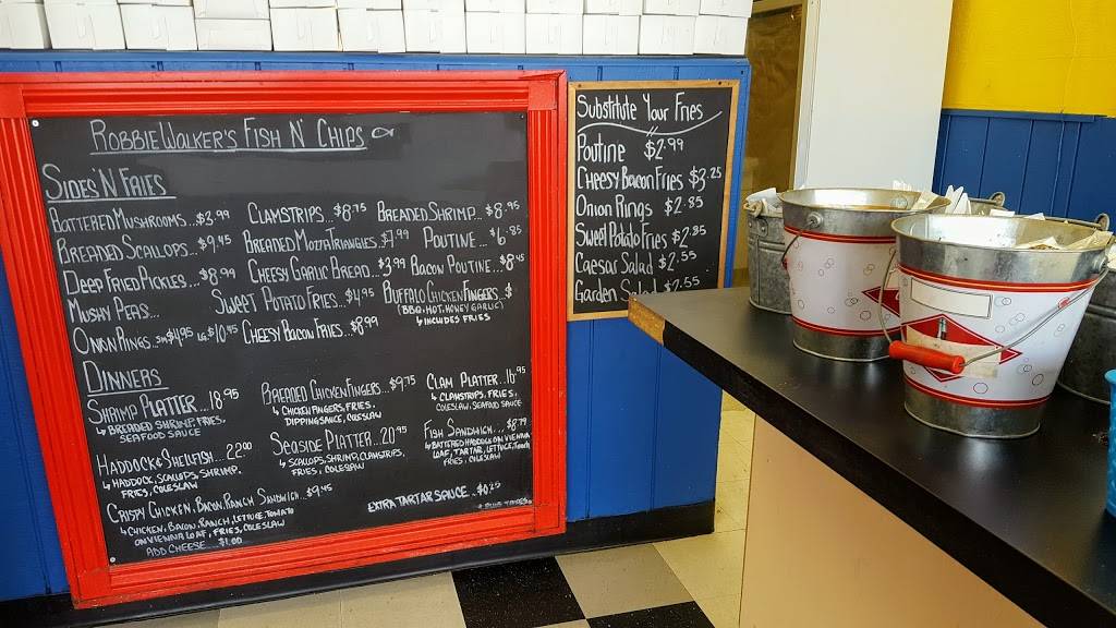 Robbie Walkers Fish & Chips | restaurant | 1225 Wonderland Rd N, London, ON N6G 3S1, Canada | 5196571684 OR +1 519-657-1684