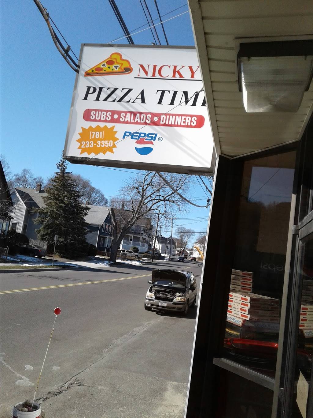 Nickys Pizza Time | restaurant | 361 Lincoln Ave, Saugus, MA 01906, USA | 7812333350 OR +1 781-233-3350