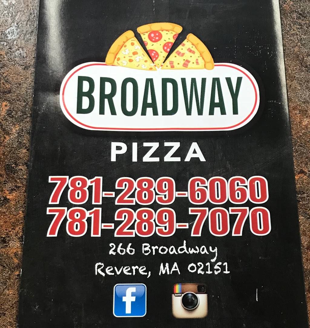 Broadway Pizza | restaurant | 266 Broadway, Revere, MA 02151, USA | 7812896060 OR +1 781-289-6060