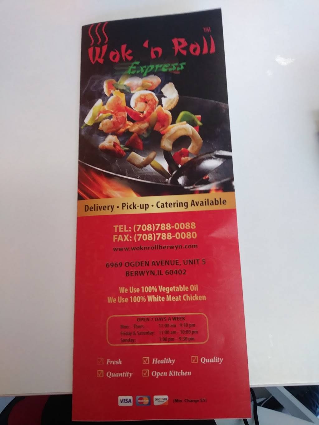 Wok N Roll Express | restaurant | 6969 Ogden Ave #5, Berwyn, IL 60402, USA | 7087880088 OR +1 708-788-0088
