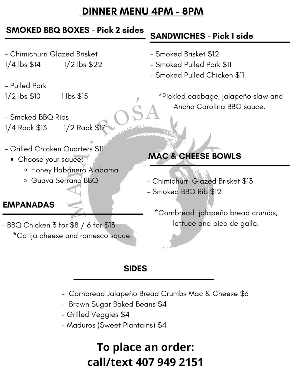 Maya Rosa Kitchen | restaurant | 1644 N Ronald Reagan Blvd, Longwood, FL 32750, USA | 4079492151 OR +1 407-949-2151