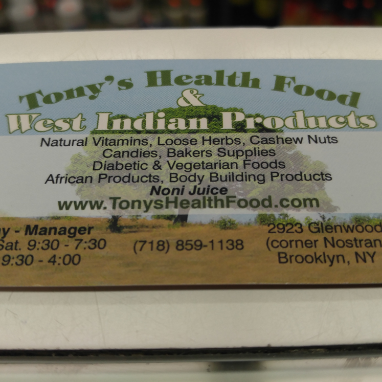 Tonys Health Food | restaurant | 2923 Glenwood Rd, Brooklyn, NY 11210, USA | 7188591138 OR +1 718-859-1138