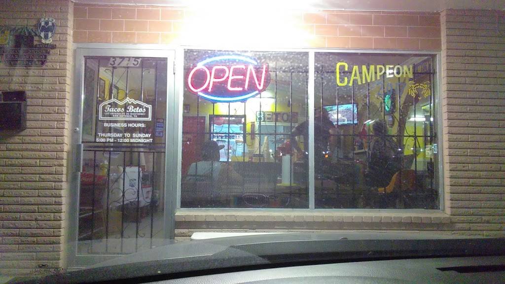 Tacos Betos | restaurant | 3715 Culebra Rd, San Antonio, TX 78228, USA | 2104593134 OR +1 210-459-3134
