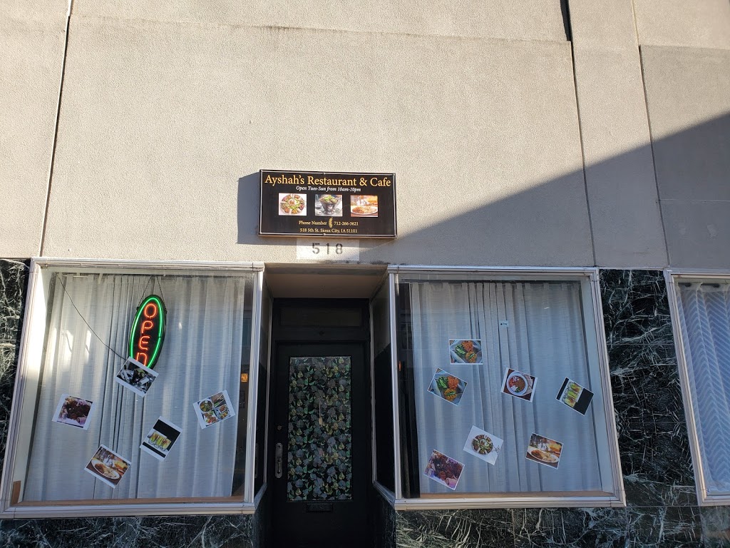 Ayshahs Restaurant & Cafe | restaurant | 518 5th St, Sioux City, IA 51101, USA | 7122663621 OR +1 712-266-3621