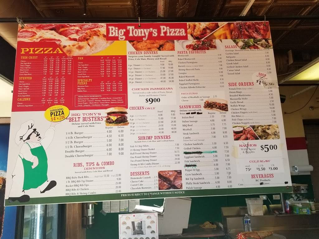 Big Tonys Pizza | meal delivery | 3276 W Fullerton Ave, Chicago, IL 60647, USA | 6303898796 OR +1 630-389-8796