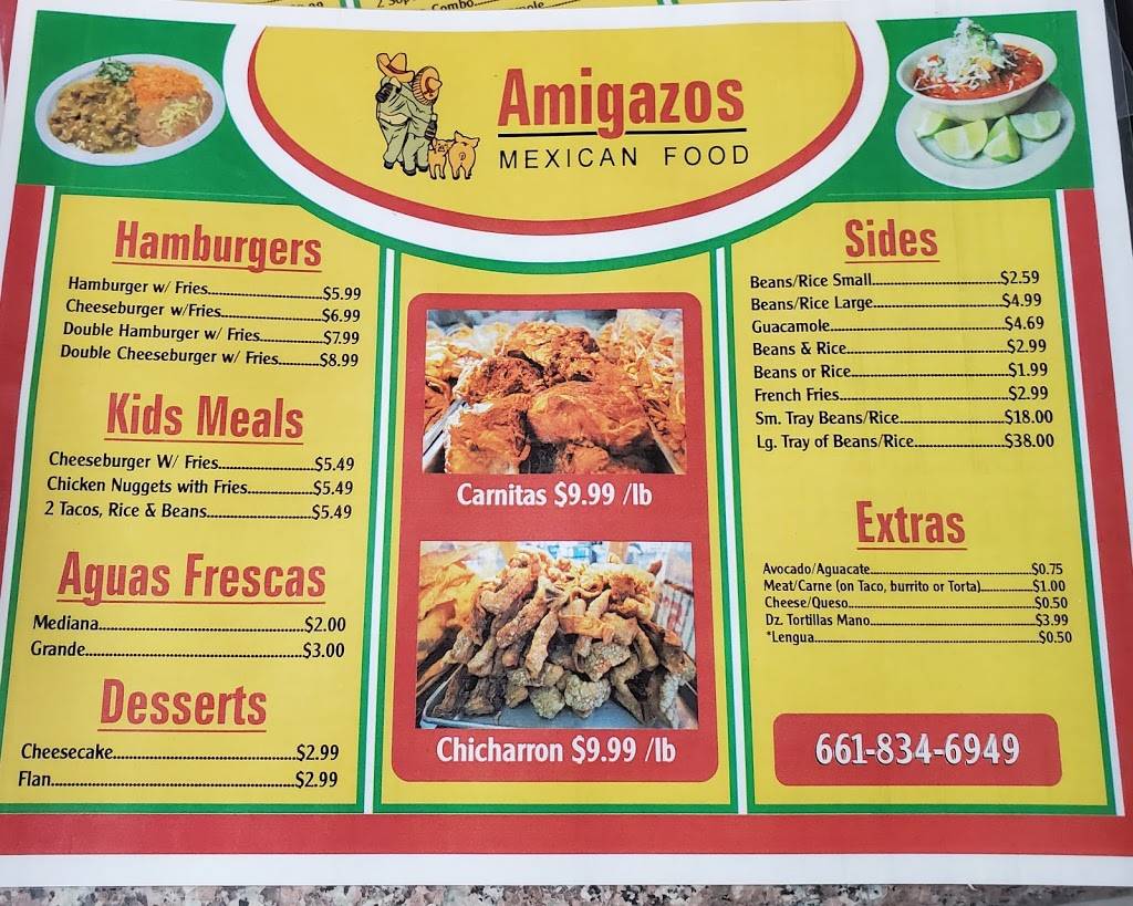 Amigazos | restaurant | 2525 S Chester Ave, Bakersfield, CA 93304, USA | 6618346949 OR +1 661-834-6949