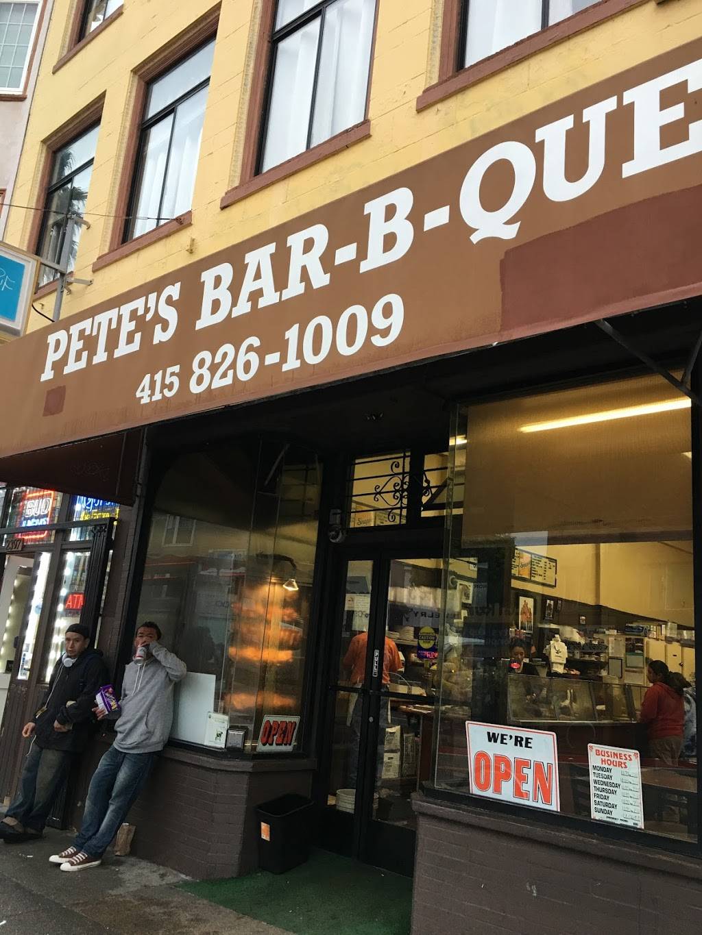 Petes Bar-B-Que | restaurant | 2399 Mission St, San Francisco, CA 94110, USA | 4158261009 OR +1 415-826-1009