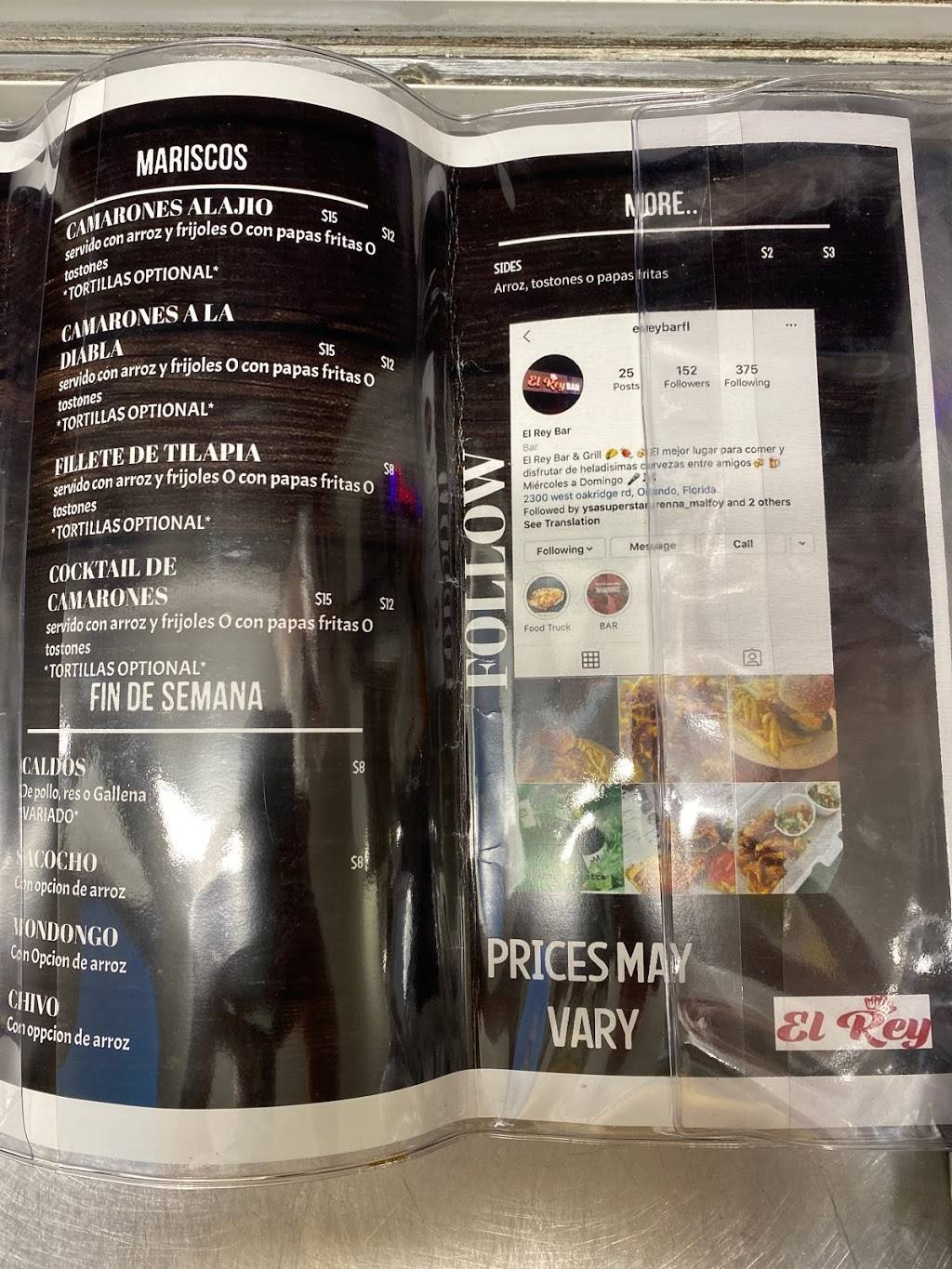 El Rey Bar | restaurant | 2300 W Oak Ridge Rd, Orlando, FL 32809, USA | 4079143480 OR +1 407-914-3480