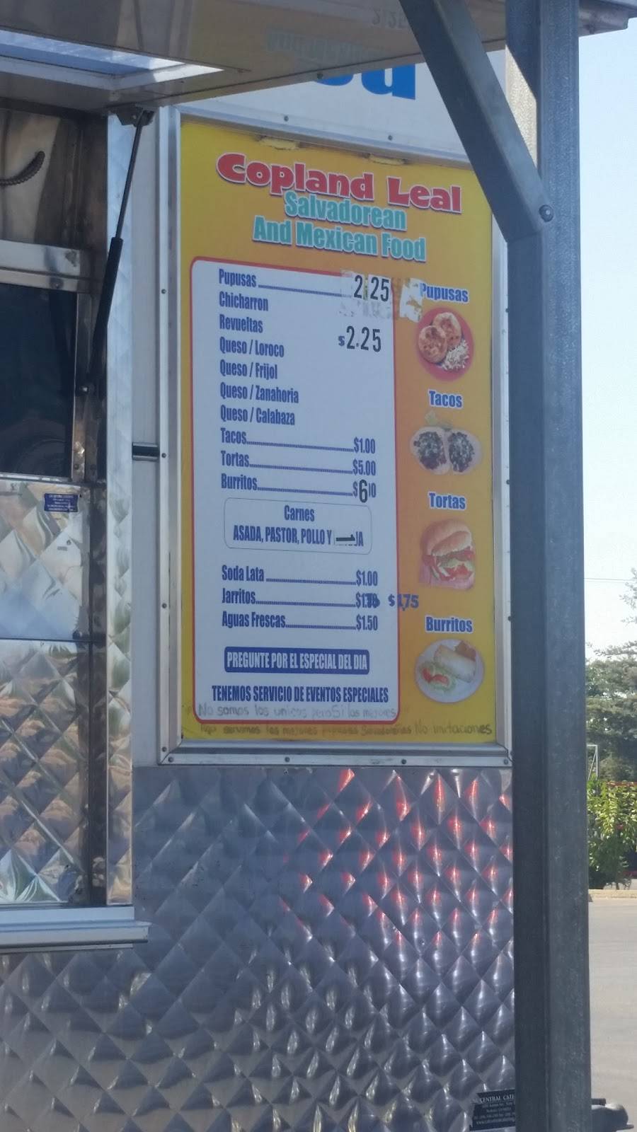 Copland Leal Salvadorean & Mexican Food Truck | restaurant | 517 W Hatch Rd, Modesto, CA 95351, USA | 6506303828 OR +1 650-630-3828