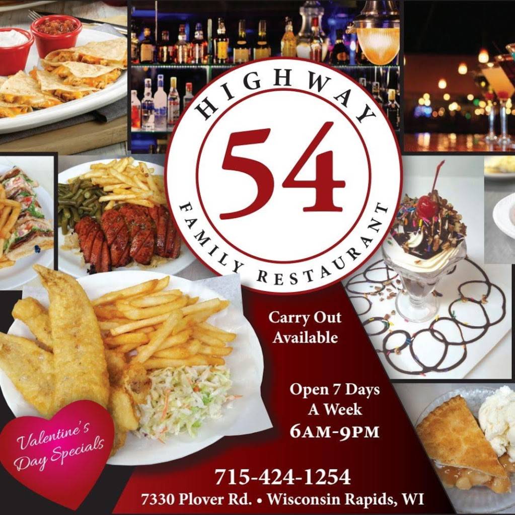 HIGHWAY 54 FAMILY RESTAURANT | restaurant | 7330 Plover Rd, Wisconsin Rapids, WI 54494, USA | 7154241254 OR +1 715-424-1254