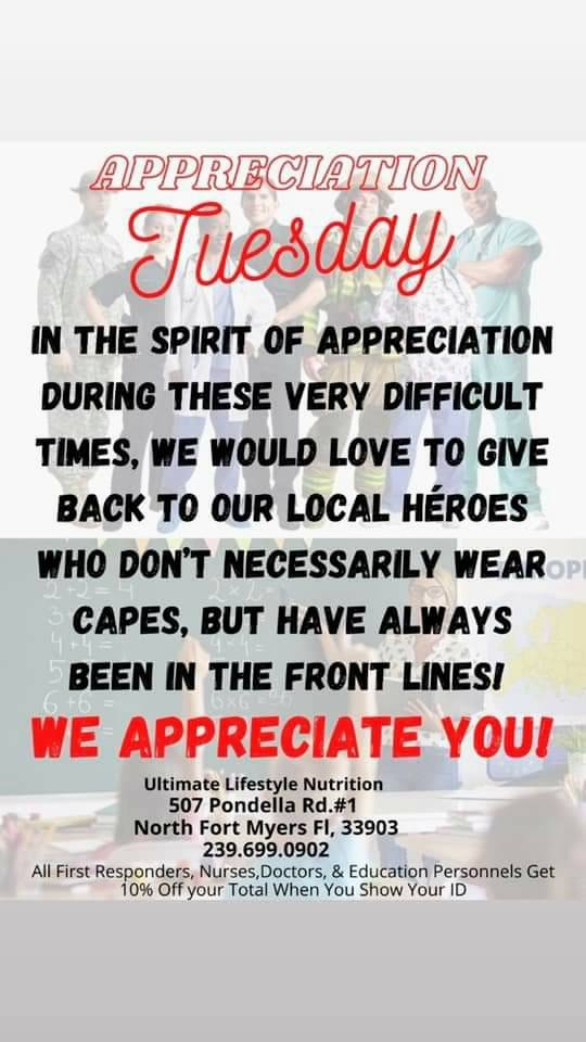 Ultimate Lifestyle Nutrition Club | restaurant | 507 Pondella Rd Unit 1, North Fort Myers, FL 33903, USA | 2396990902 OR +1 239-699-0902