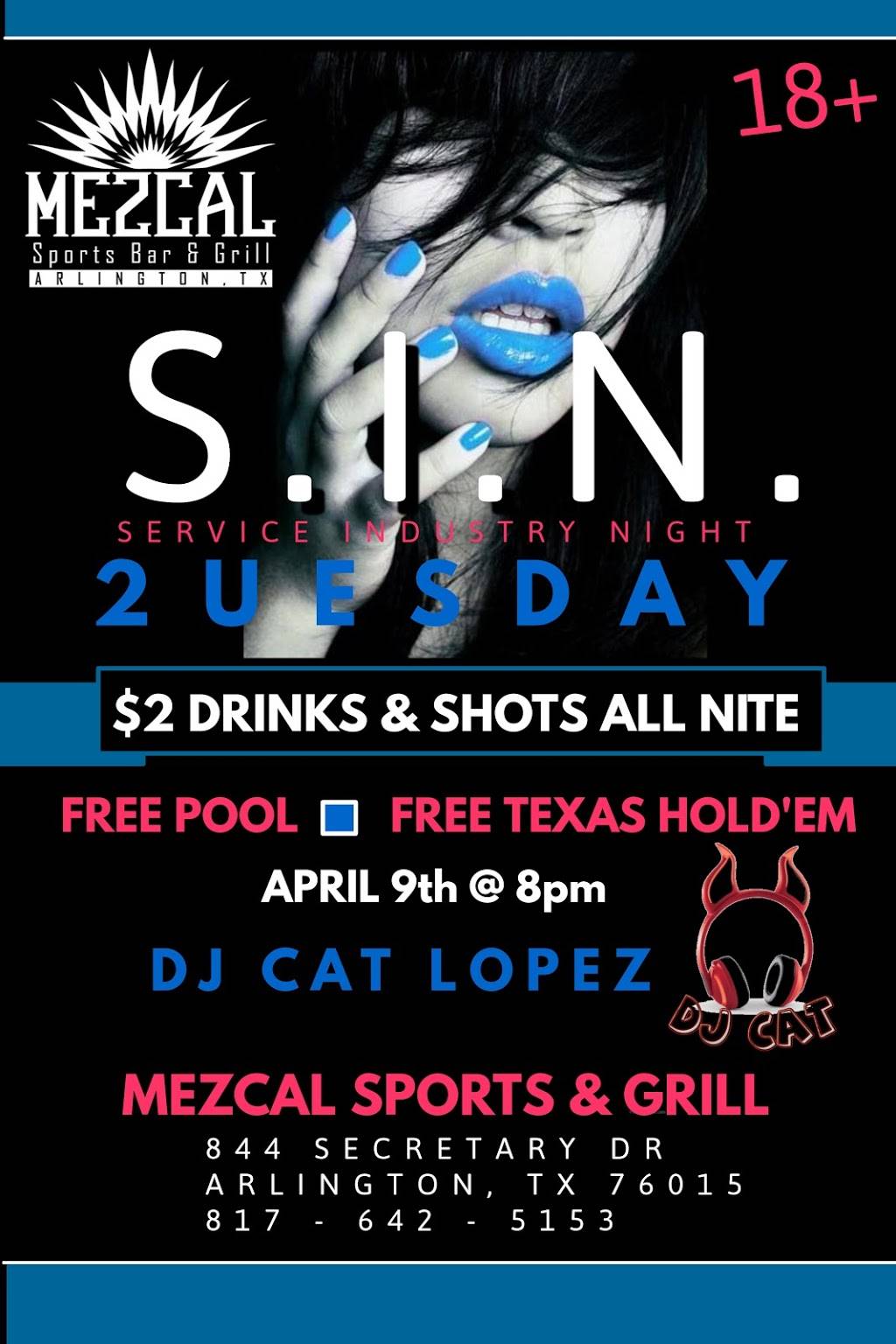Mezcal Sports Bar & Grill | restaurant | 844 Secretary Dr, Arlington, TX 76015, USA | 8176425153 OR +1 817-642-5153