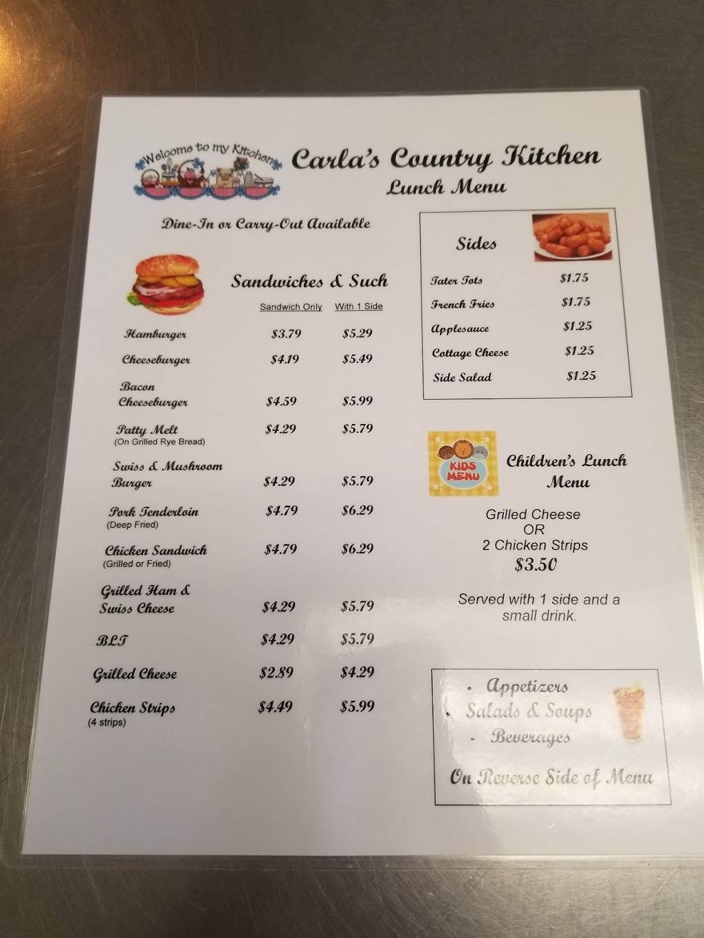 Carlas Country Kitchen | restaurant | 5626 W Plank Rd, Peoria, IL 61604, USA | 3096339970 OR +1 309-633-9970