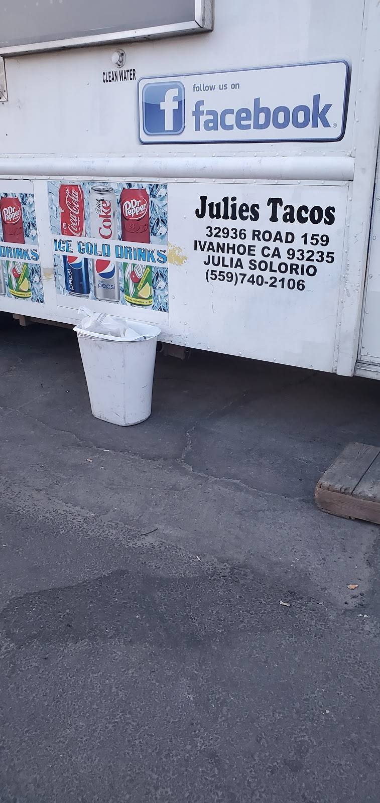 Julies taco truck | restaurant | 1599 Mehlert St, Kingsburg, CA 93631, USA | 5597402106 OR +1 559-740-2106
