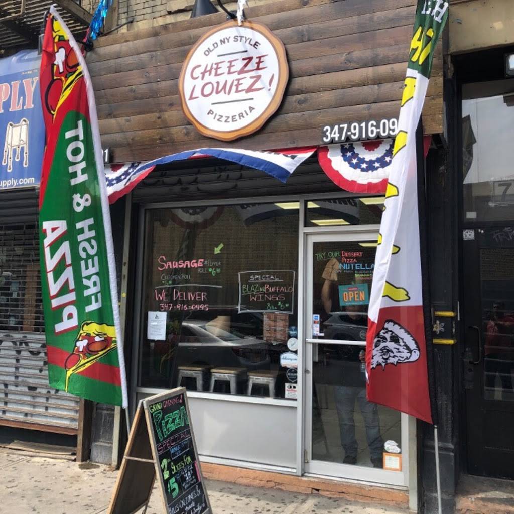 Cheeze Louiez Pizzeria | restaurant | 791 Flushing Ave, Brooklyn, NY 11206, USA | 3479160995 OR +1 347-916-0995