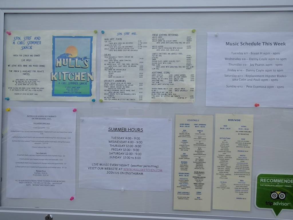 Hulls Kitchen | restaurant | 19 Hull Shore Dr, Hull, MA 02045, USA | 7819250225 OR +1 781-925-0225