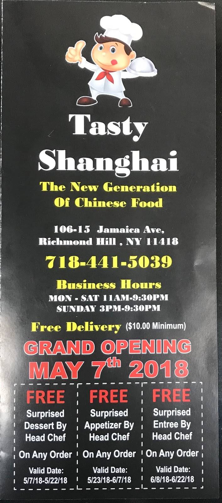Tasty Shanghai | restaurant | 106-15 Jamaica Ave, Richmond Hill, NY 11418, USA | 7184415039 OR +1 718-441-5039