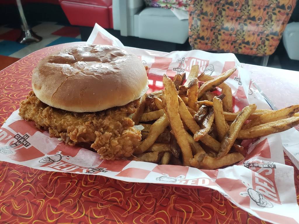 Red’s Giant Hamburg | restaurant | 2301 W Sunshine St, Springfield, MO 65807, USA | 4178657337 OR +1 417-865-7337