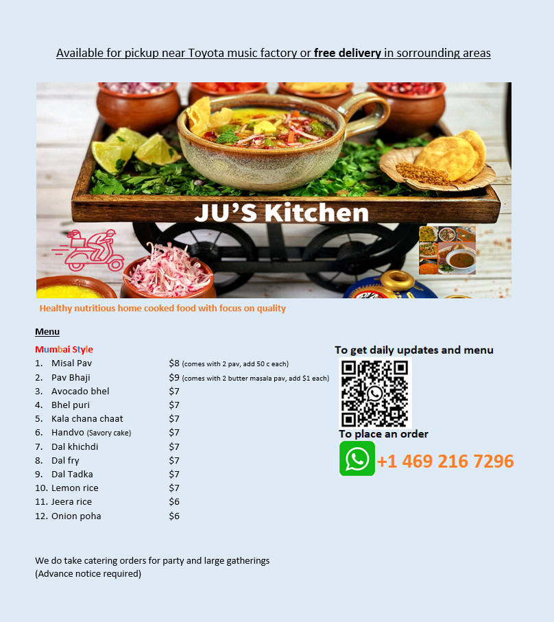 JUs Kitchen | meal takeaway | 5225 Las Colinas Blvd, Irving, TX 75039, USA | 4692167296 OR +1 469-216-7296