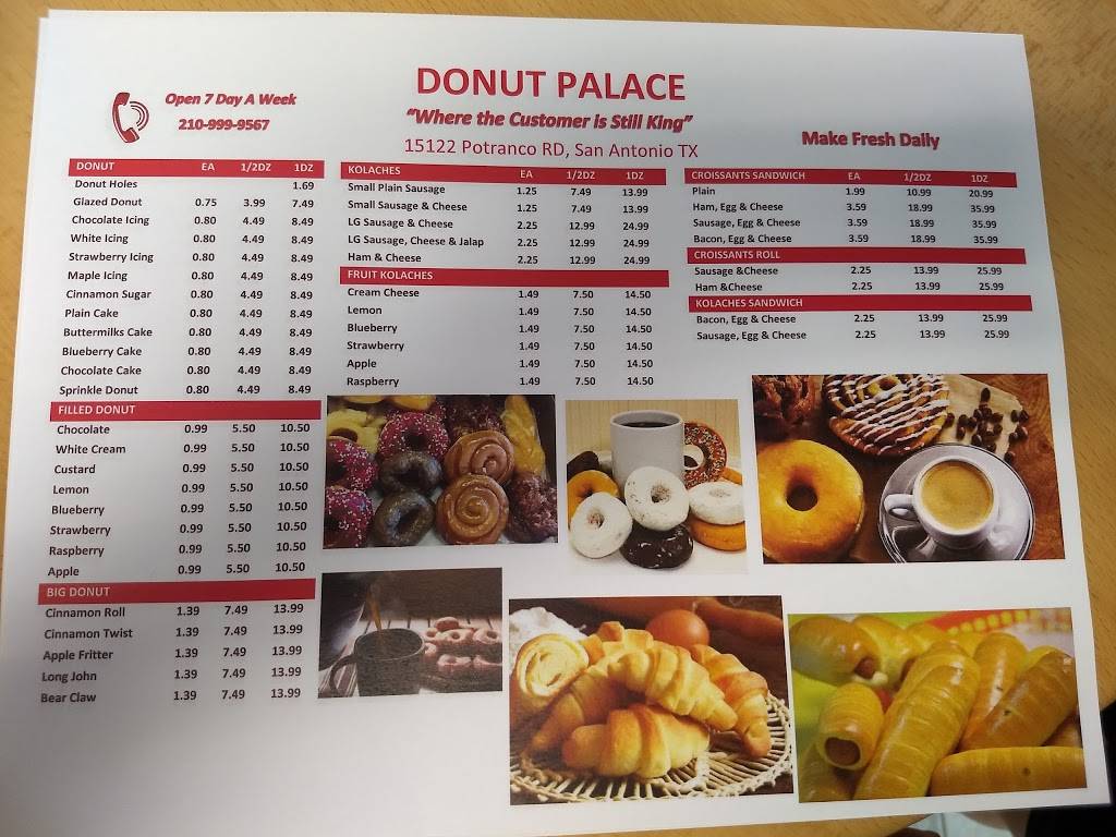 Donut Palace Potranco SA | restaurant | 15122 Potranco Rd, San Antonio, TX 78253, USA | 2109719978 OR +1 210-971-9978