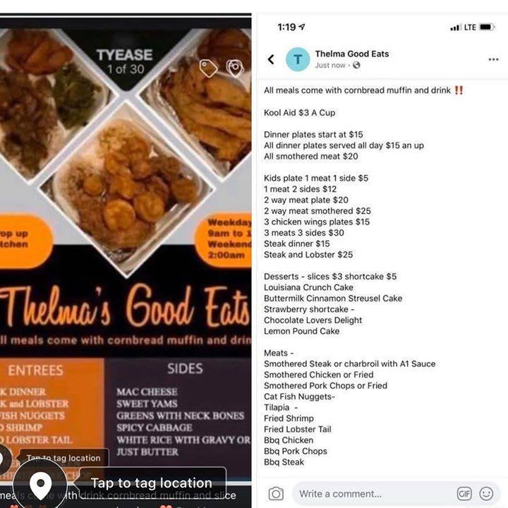 Thelma’s Good Eats | restaurant | 47th Ave, Sacramento, CA 95824, USA | 9169429462 OR +1 916-942-9462