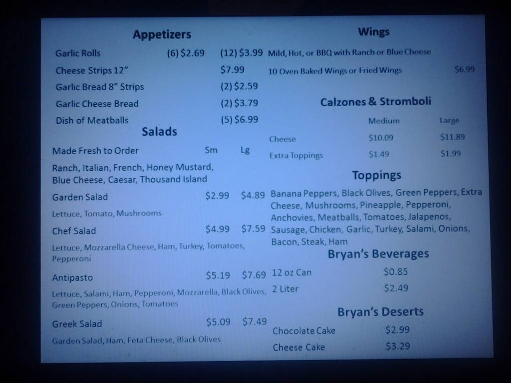 Bryans Pizza | restaurant | 17050 US-301, Citra, FL 32113, USA | 3525951145 OR +1 352-595-1145