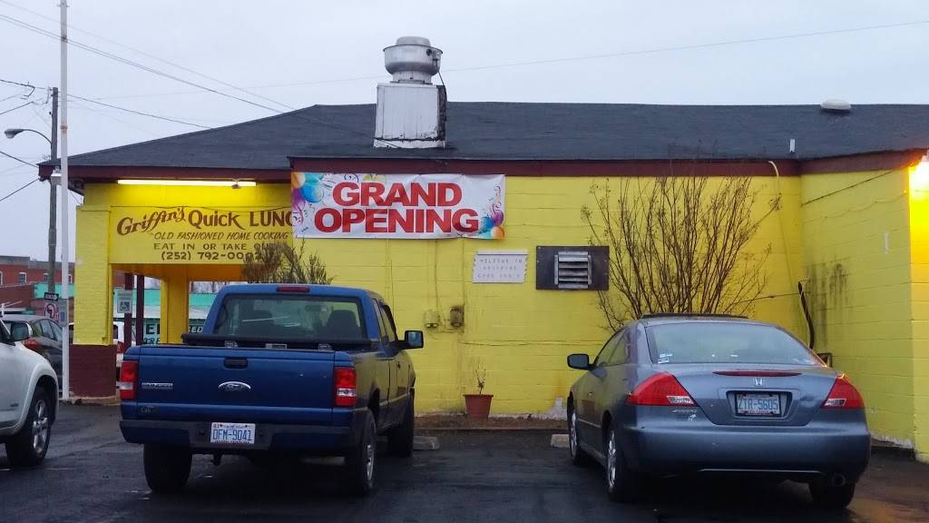 Griffins Quick Lunch | restaurant | 200 Washington St, Williamston, NC 27892, USA | 2528024699 OR +1 252-802-4699