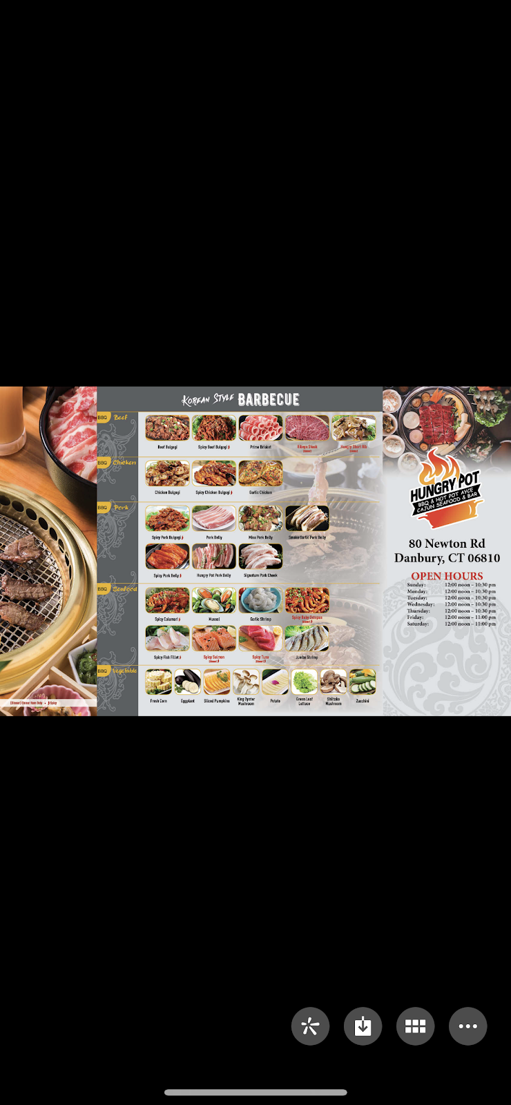 Hungry Pot Korean BBQ & Hot Pot | restaurant | 80 Newtown Rd, Danbury, CT 06810, USA | 2036165513 OR +1 203-616-5513