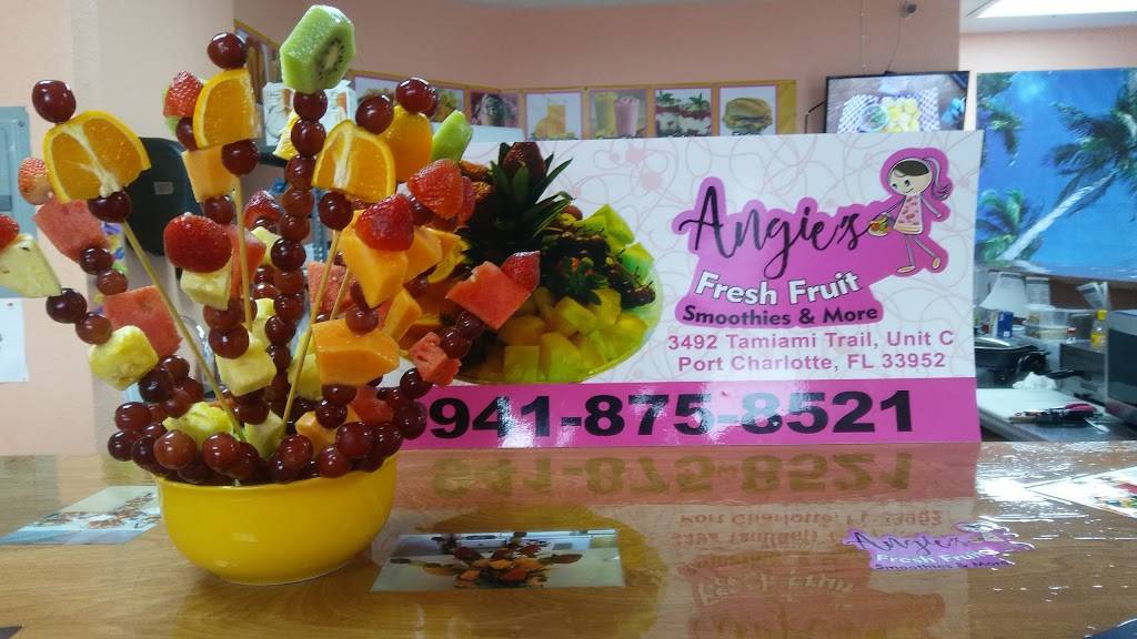 Angies Fresh Fruit Smoothies & More | night club | 3492 Tamiami Trail Unit C, Port Charlotte, FL 33952, USA | 9418758521 OR +1 941-875-8521