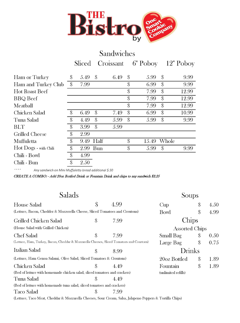 The Bistro By One Smart Cookie Company Promenade | bakery | 1700 Promenade Blvd #2601, Marrero, LA 70072, USA | 5043019329 OR +1 504-301-9329