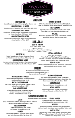 Legends Bar & Grill | restaurant | 1700 Legendary Blvd, Clermont, FL 34711, USA | 3524048020 OR +1 352-404-8020