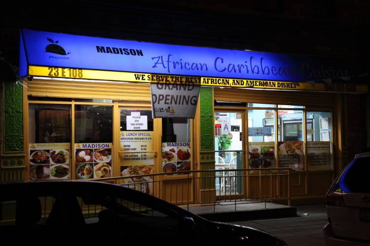 Madison African Caribbean Cuisine | restaurant | 23 E 108th St, New York, NY 10029, USA | 6468690368 OR +1 646-869-0368