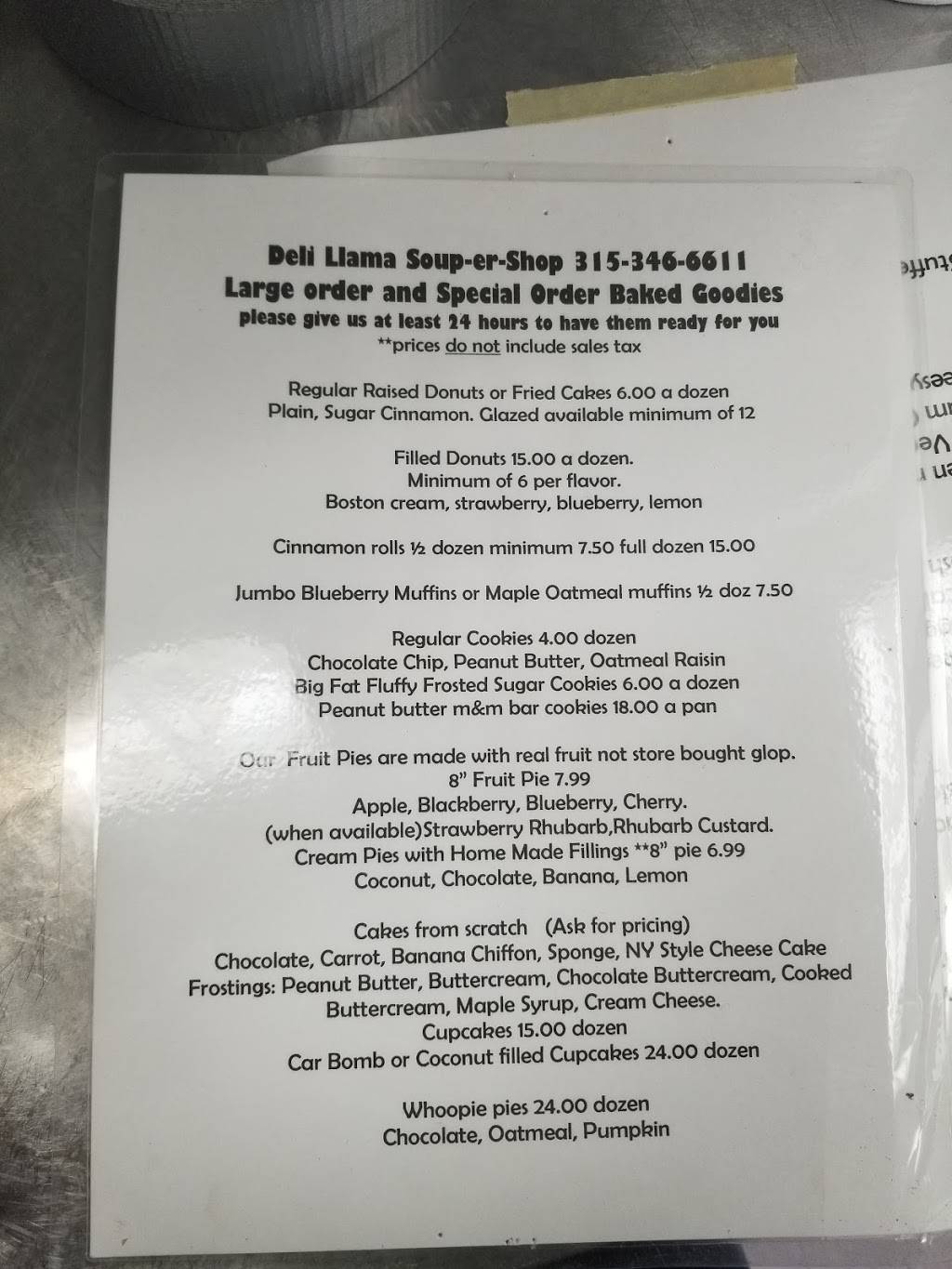 Deli Llama Soup er Shop | restaurant | 9723 NY-126, Castorland, NY 13620, USA | 3153466611 OR +1 315-346-6611