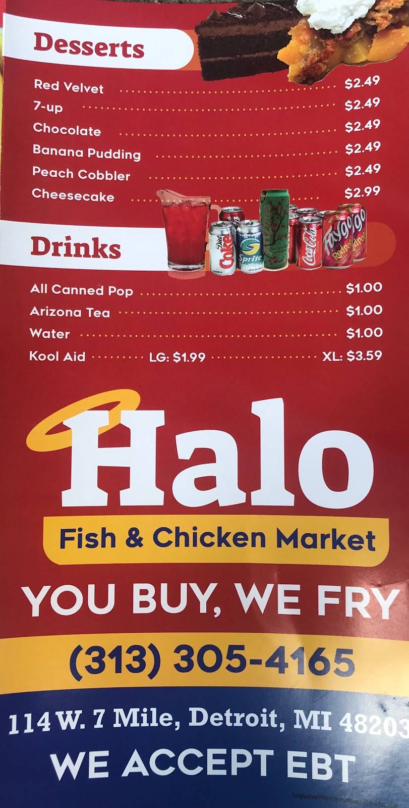 Halo Fish & Chicken Market | restaurant | 114 W Seven Mile Rd, Detroit, MI 48203, USA | 3133054165 OR +1 313-305-4165