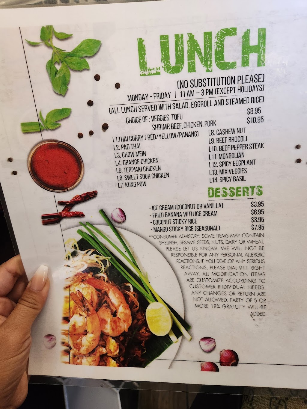 Chef million Thai bistro | restaurant | 1929 N Decatur Blvd, Las Vegas, NV 89108, USA | 7023331740 OR +1 702-333-1740