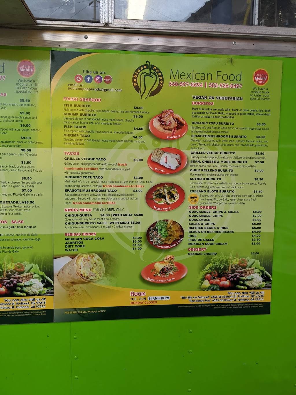 Poblano Pepper Mexican Food | restaurant | 1825 N Williams Ave, Portland, OR 97227, USA | 3605975694 OR +1 360-597-5694