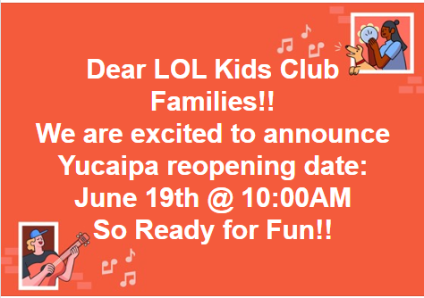 LOL Kids Club Yucaipa | restaurant | 12013 5th St Unit B, Yucaipa, CA 92399, USA | 9092367662 OR +1 909-236-7662