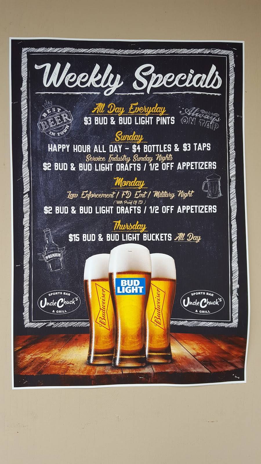 Uncle Chucks | restaurant | 401 Sunrise Hwy, West Islip, NY 11795, USA | 6314828336 OR +1 631-482-8336