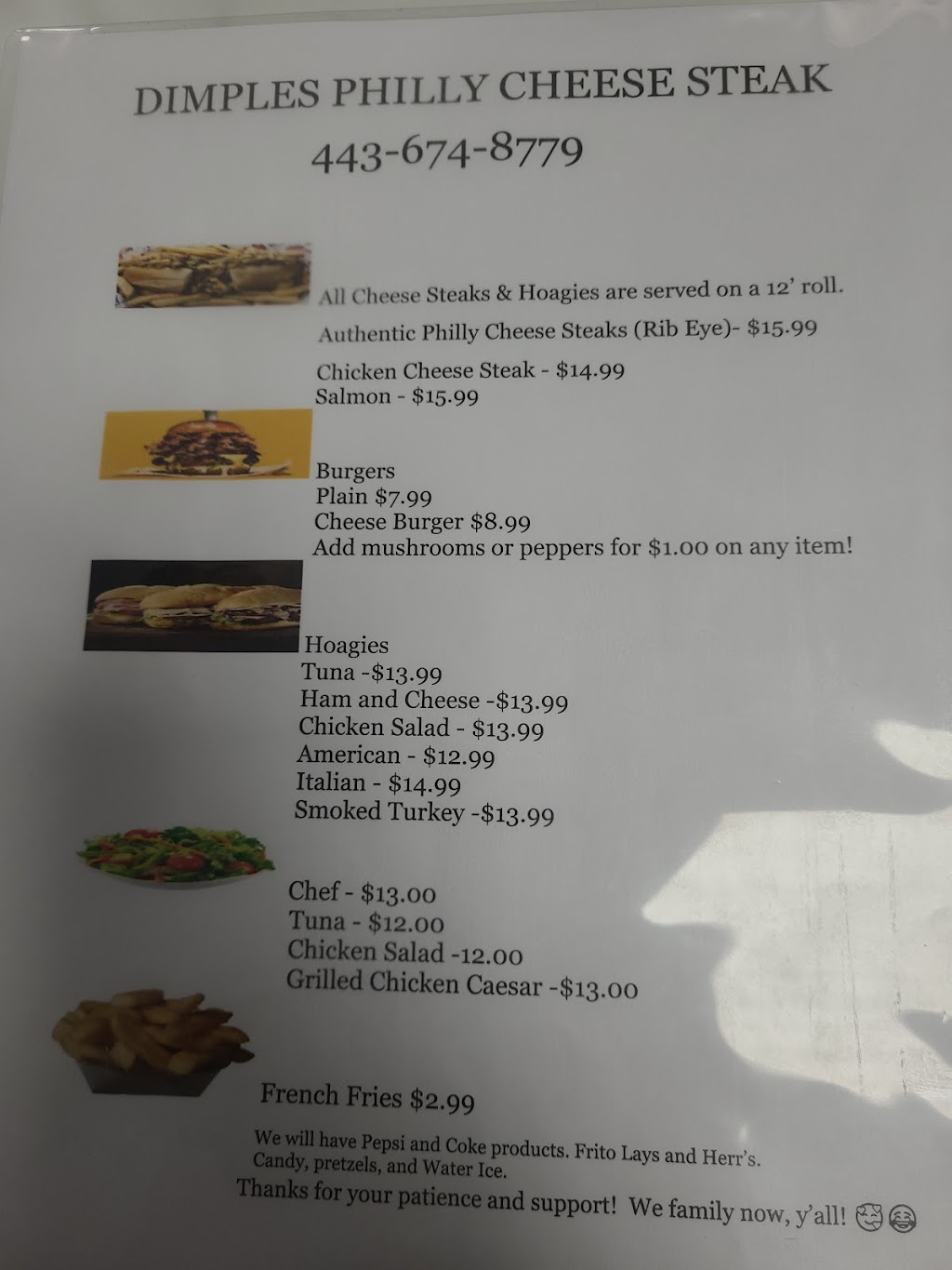 Dimples Philly Cheesesteaks | restaurant | S Main St, North East, MD 21901, USA | 4436748779 OR +1 443-674-8779