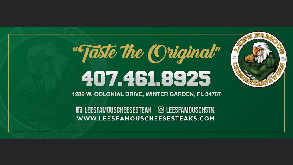 Lees Famous Cheesesteaks | restaurant | 12890 W Colonial Dr, Winter Garden, FL 34787, USA | 4074618925 OR +1 407-461-8925