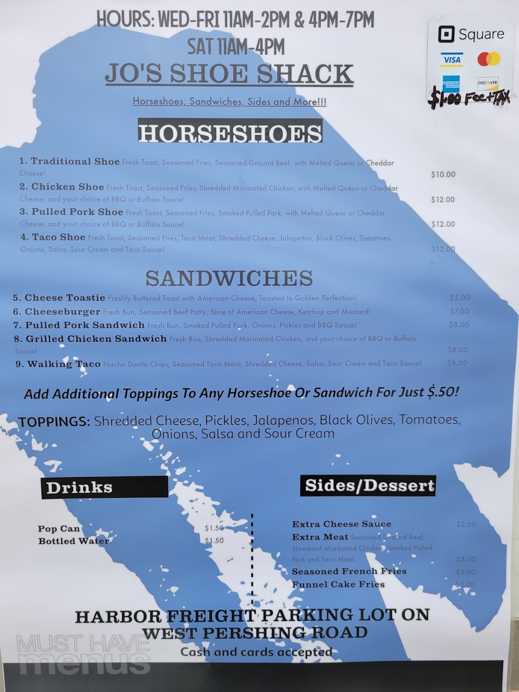 Jos Shoe Shack | restaurant | Harbor Freight Parking Lot, Pershing Ct, Decatur, IL 62526, USA | 2178551127 OR +1 217-855-1127