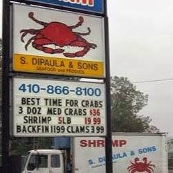 S. DiPaula & Sons Seafood, Inc. | restaurant | 7613 Philadelphia Rd, Rosedale, MD 21237, USA | 4108668100 OR +1 410-866-8100