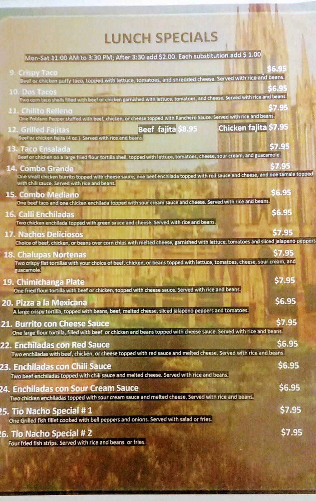 Tio Nacho Mexican Restaurant | restaurant | 5608 LA-3 H, Benton, LA 71006, USA | 3187413222 OR +1 318-741-3222