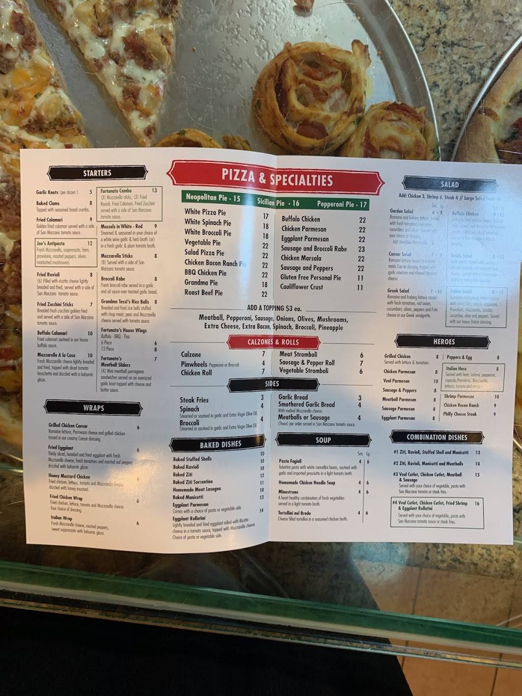 Fortunatos Pizzeria | restaurant | 719 Hawkins Ave, Ronkonkoma, NY 11779, USA | 6316763916 OR +1 631-676-3916