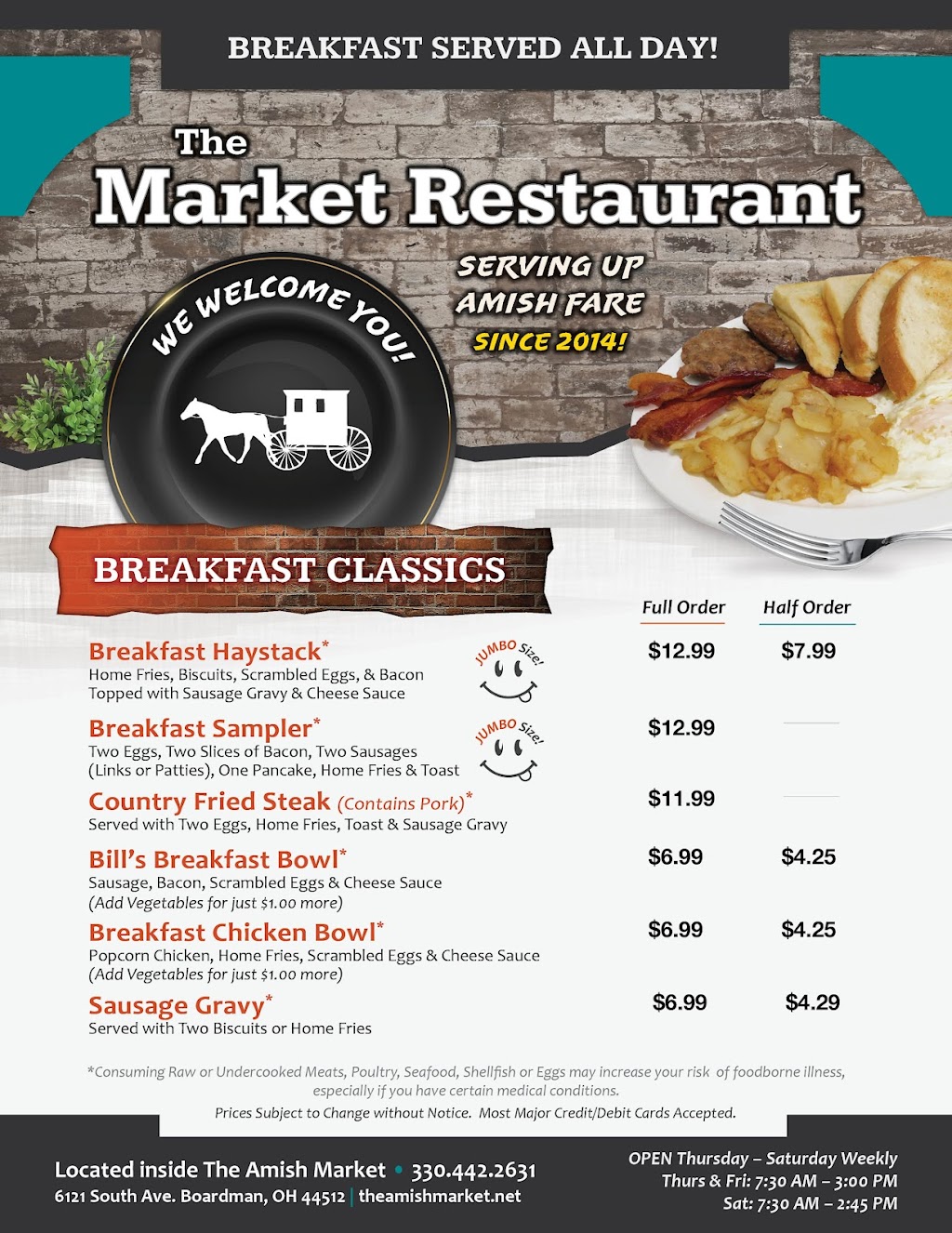 The Market Restaurant | restaurant | 6121 South Ave, Boardman, OH 44512, USA | 3304422631 OR +1 330-442-2631