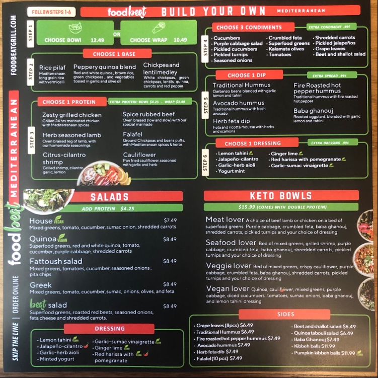 Foodbeat Mediterranean Grill - Franklin | restaurant | 340 E Central St, Franklin, MA 02038, USA | 5082996370 OR +1 508-299-6370