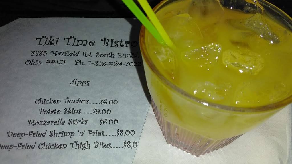 Tiki Time Bistro | restaurant | 4285 Mayfield Rd, Cleveland, OH 44121, USA | 2164597022 OR +1 216-459-7022