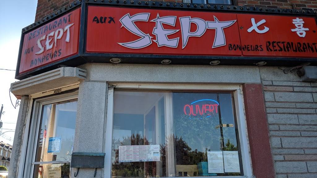 Restaurant Aux Sept Bonheurs | restaurant | 4201 Boulevard Rosemont, Montréal, QC H1T 2C7, Canada | 5147272895 OR +1 514-727-2895